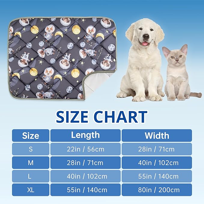 Paw Legend Dog Cooling Mat for Dogs Cat Cooling Pad for Dog Pet Cooling Mat Cooling Blanket Summer Cool Tech Fabric Washable Dog Sleeping Pad on Kennel Sofa Bed Floor Car Seats, Large