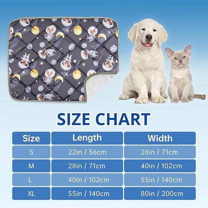 Paw Legend Dog Cooling Mat for Dogs Cat Cooling Pad for Dog Pet Cooling Mat Cooling Blanket Summer Cool Tech Fabric Washable Dog Sleeping Pad on Kennel Sofa Bed Floor Car Seats, Large