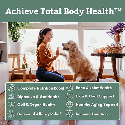 Wholistic Pet Organics Canine Complete - Dog Multivitamin Powder - 2 Lb - Daily Dog Vitamins and Supplements for Homemade Food - Immune System, Skin, Coat & Overall Health - All Breeds - 90 Scoops