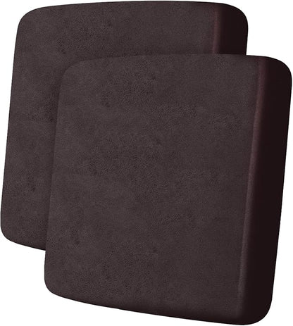 ANARACHON Leather Look Couch Cushion Covers Sofa Seat Slipcovers Sets Couches Furniture Protector for Sectional Armchair Loveseat Pets Kids Stretch Spandex Fabric (2 Cushion Loveseat, Chocolate)
