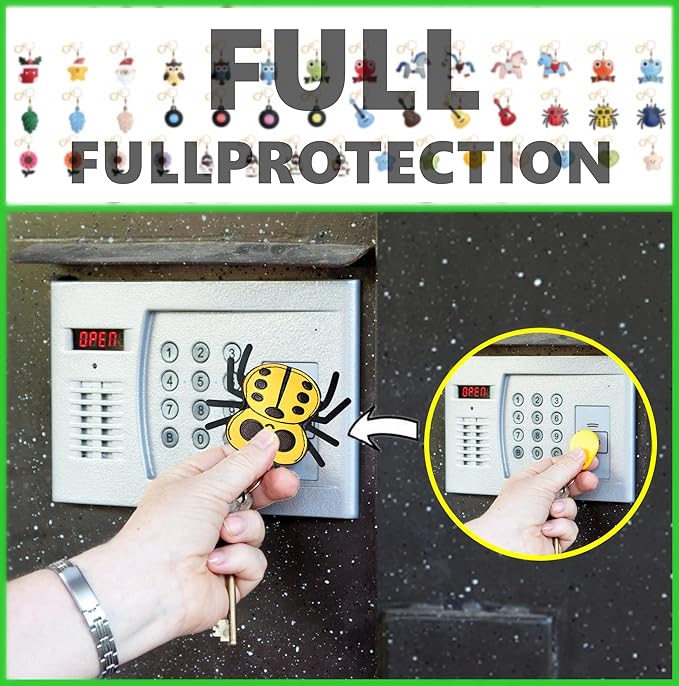 Leather Keychain Holder Case Compatible with AirTag,Cute Protective Cover with Keyring,Anti-Scratch Finder GPS Tracker Case for Wallet Keys,bag,pets,Backpack(Spider Yellow)