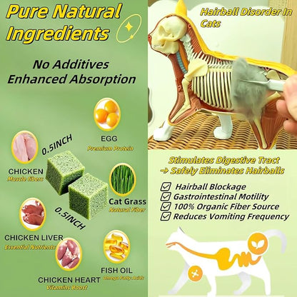 250g/8.82oz Cat Toy Cats Grass Treats, Fish Oil Kitten Grass Catnip Stick for Hairball Removal Teeth Cleaning Cats Edible Freeze Dried Kitty Lickable Chew Dental Snack for Indoor Kitty Food