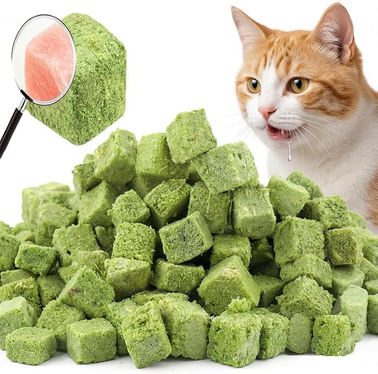 60g/2.12oz Cat Toy Cats Grass Treats, Fish Oil Kitten Grass Catnip Stick for Hairball Removal Teeth Cleaning Cats Edible Freeze Dried Kitty Lickable Chew Dental Snack for Indoor Kitty Food