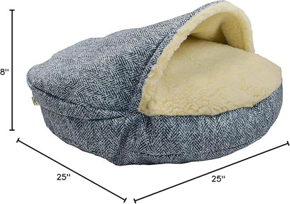 Snoozer Luxury Orthopedic Cozy Cave Pet Bed, Showdog Collection, Small - Palmer Indigo