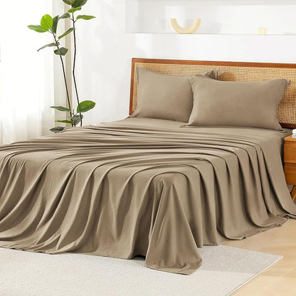 Litanika Taupe Comforter Set King Size with Sheets - 7 Pieces King Bed in a Bag Boho Tufted Complete Bedding Sets with Comforter, Sheets, Pillowcases & Shams