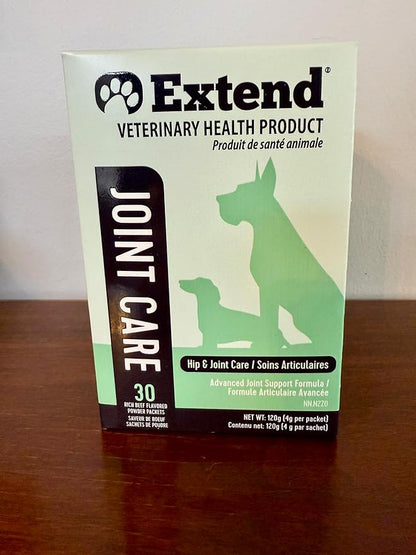 Extend Dog Hip and Joint Supplement Beef Flavored Powder Packets with Glucosamine, Chondroitin, MSM & Collagen, Hip & Joint Support, Mobility & Cartilage Health, Daily Dog Supplement, 60 Count