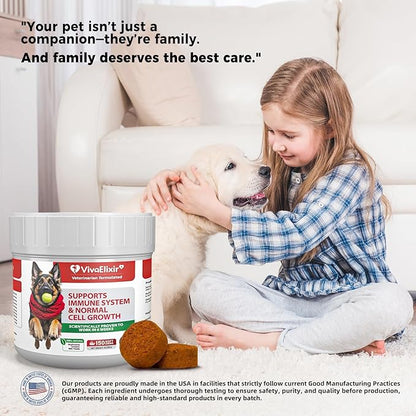Dog Lumps and Bumps Supplement, Lipoma Treatment for Dogs - Immune Support Chews with Turkey Tail Mushroom, Reishi, Shiitake, Maitake, Curcumin & CoQ10 - Veterinarian formulated - 150 Chews