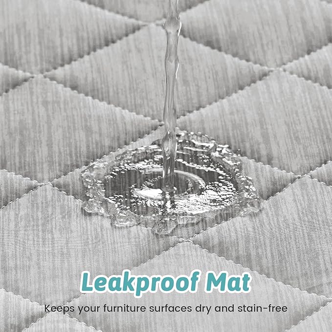 COZY KISS Extra Large Dog Cooling Mat 52"x82" Q-Max>0.4, Waterproof & Leakproof Pet Bed Cover, Non-Slip Cooling Dog Blanket for Couch, Floor, Large Dogs (Gray)