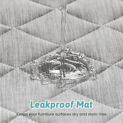 COZY KISS Extra Large Dog Cooling Mat 52"x82" Q-Max>0.4, Waterproof & Leakproof Pet Bed Cover, Non-Slip Cooling Dog Blanket for Couch, Floor, Large Dogs (Gray)