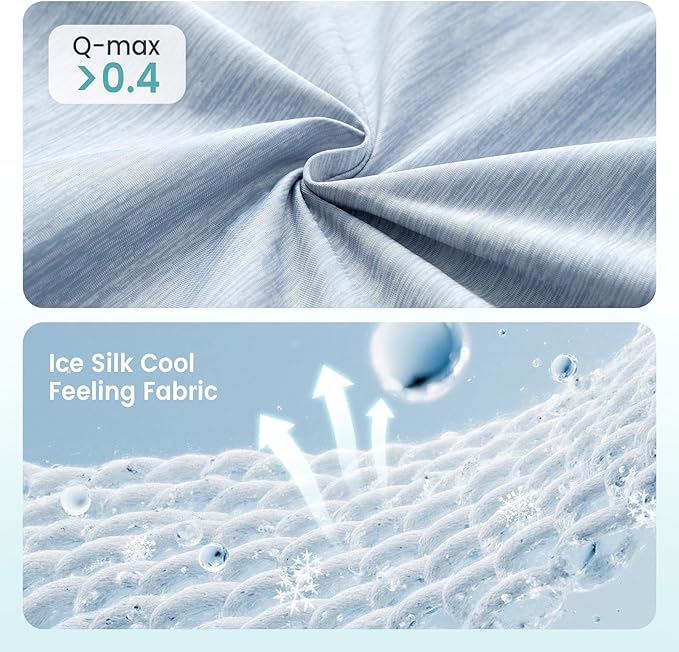 COZY KISS Dog Cooling Mat, Q-Max > 0.4 Leaf Shaped Pet Pad, Liquid Pee Proof Summer Mat for Cats, Washable Sleep Blanket for Bed Couch Floor Indoor, 27x23 inch, Blue