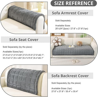 OstepDecor Washable Couch Cover for Dogs, Thick Pet Friendly Sofa Covers, Soft Couch Protector, Paw Cart Sofa Slipcovers, Cushion Protector for Leather, Sectional, Loveseat (35.4" x 82.7", Dark Grey)