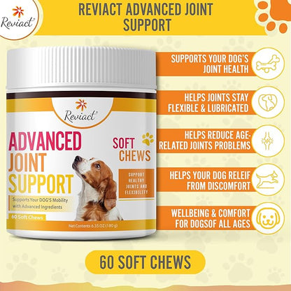 Advanced Canine Joint Supplement – Joint Care for Dogs – Active Dog Supplement with Devil’s Claw Boswellia & Turmeric – Tasty Dog Supplement for All Dog Breeds and Ages