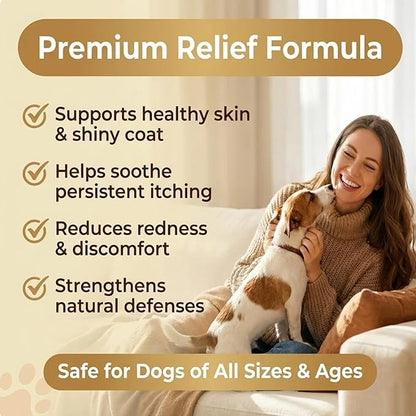 Natural Yeast Relief for Dogs – Supports Skin & Coat Comfort, Ears & Paw Cleanliness – Dog Skin & Coat Support, 60ml (1pc)