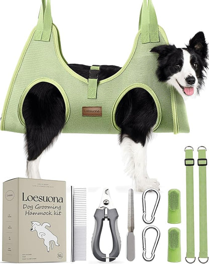 Dog Grooming Hammock – for Dogs Cat Grooming Hammock,Dog Sling for Nail Trimming with Dog Nail Clippers for Small Dogs,Dog Hammock for Nail Trim,Dog Hanging Harness for Nail Trimming