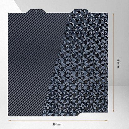 184mm PEO (Diamond Pattern) & PET (Carbon Fiber Pattern) 3D Printing Bed Adhesive Build Sheet – Compatible with Bambu Lab A1 Mini