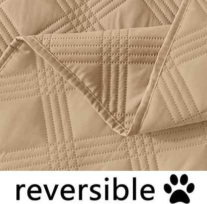 hyha Waterproof Dog Blanket, Reversible Pet Bed Blanket, Soft Sofa Couch Cover for Dogs Washable, Waterproof Pet Couch Covers for Sofa Puppy Cats Furniture Protector(40"x70", Camel/Camel)