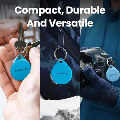 Pebblebee Clip 5 | Rechargeable Bluetooth Tracker Tag for Keys | Alternative to Air Tag & Android Trackers | 130 dB Siren, Bright LED Strobe, 12-Month Battery, Alert Safety Mode | Subzero