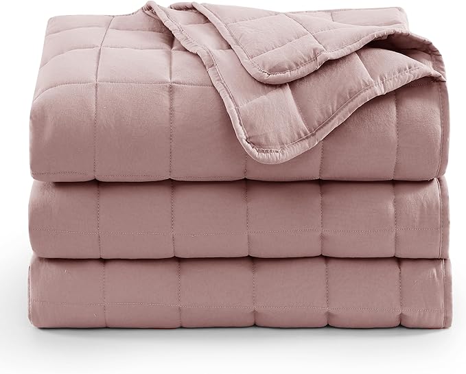 Casa Platino Quilted Blanket Twin XL Size - Pre Washed - Soft & Lightweight Twin XL Size - All Season Down Alternative Blankets - Sepia Rose