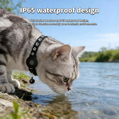 Pet Tracker,GPS Collar for Cats (iOS Only) Smart tag,Waterproof Compatible with Apple Find My,No Monthly Fee,Advanced Tracking Solution Smart Collar for Pet Safety Ideal Small Large Cats