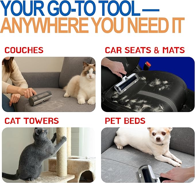 NevEND Pet Hair Roller/Hair Remover - Cat, Dog Hair Roller/Remover for Multi-Surface Fur Hair Removal Tool