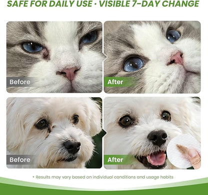 Dog Eye Wipes, Tear Stain Remover for Dogs & Cats - 100ct Hypoallergenic Pet Eye Cleaning Pads for Crust, Gunk & Discharge - Gentle Grooming Wipes for Sensitive Eyes, Wrinkles & Folds
