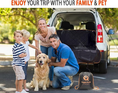 Doggie World Dog Car Seat Cover for Back Seat for Cars & SUVs - Durable Pet Car Seat Cover Backseat Protector, Nonslip Dog Hammock for Car, Waterproof Scratchproof Rear Seat Cover Against Dirt, Fur