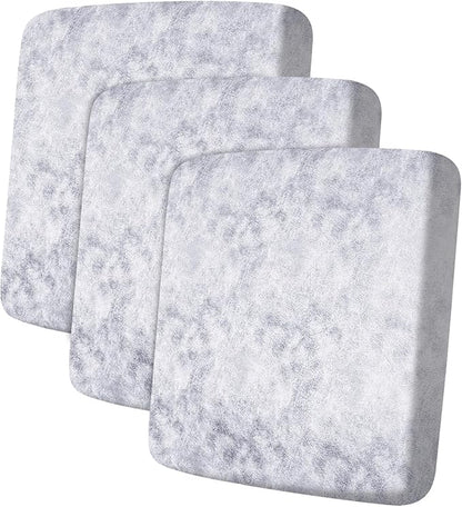 ANARACHON Leather Look Couch Cushion Covers Sofa Seat Slipcovers Sets Couches Furniture Protector for Sectional Armchair Loveseat Pets Kids Stretch Spandex Fabric (3 Cushion Sofa, Marble)
