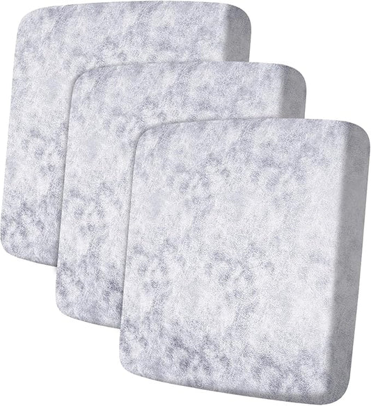 ANARACHON Leather Look Couch Cushion Covers Sofa Seat Slipcovers Sets Couches Furniture Protector for Sectional Armchair Loveseat Pets Kids Stretch Spandex Fabric (3 Cushion Sofa, Marble)