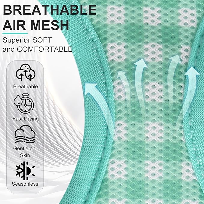 AIITLE No-Pull Pet Harness with a Leash, Plaid Comfort Padded Vest, Step in Dog Harness, Reflective Bands, Soft Breathable Pet Supplies, for Small and Medium Dogs and Cats Turquoise S