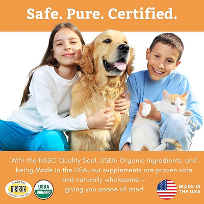 Wholistic Pet Organics Feline Complete Organic Pumpkin - 8 Oz - Multivitamin & Probiotic Powder for Cats - Natural Cat Food & Digestive Support - 75 Scoops