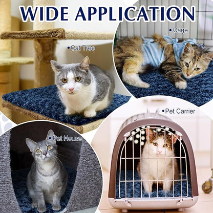 Drydiet 4 Pack Self Warming Cat Pads Self Heating Cat Mat Washable Homeless Dogs Thermal Pads Kennel Pad Reflects Body Heat Warm Crate Bed Mat for Indoor Outdoor Pet