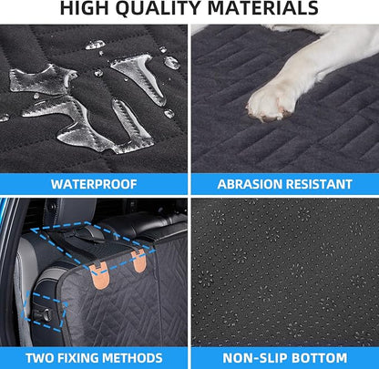 ABE Dog Car Seat Cover for Back Seat,Seat Covers for Trucks,Dog Hammock for Truck,Back Seat Extender for Dogs,Pet Seat Cover for Truck F150 & F-Series (Black, RAM1500)
