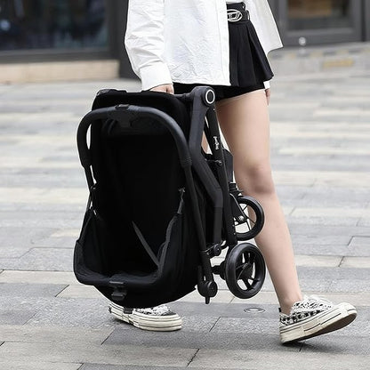Upgraded Small/Medium Pet Stroller - Dogs & Cats up to 66 lbs, Folds for Storage and Features a Safety Foot Brake, 3-in-1 Foldable Portable Travel Carrier for 2 Small to Medium Pets (Black)