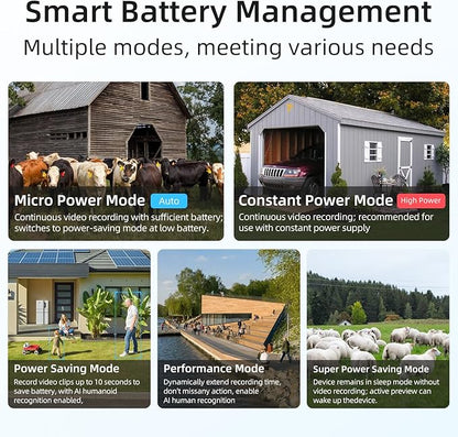 4G LTE Cellular Security Camera, No WiFi Solar Powered Security Camera, Auto Tracking, Color Night Vision, Motion Detection, 2 Way Audio, Built in SIM Card, Support Verizon/AT&T/T-Mobile(3 Pack)
