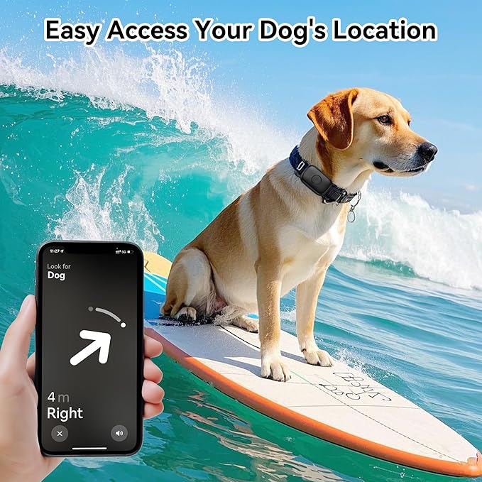 DDJ Dog Collar Holder for Tile Life360 Pro 2024 Bluetooth Tracker, 2-Pack Waterproof Silicone Cover Full-Body Protective Case for Tile Tracker Pet Collar, Ultra Durable, Scratch Resistant, Black