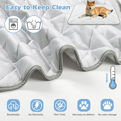 Dog Cooling Mat, Cat Self Cool Ice Pads,Lightweight Pet Pad Blanket Bed Cover,Puppies Summer Cool Tech Fabric,Washable Dog Sleeping Mat for Home & Outdoor,Keep Cooling for Pets