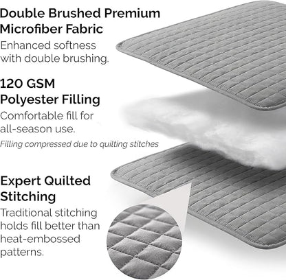 Southshore Fine Living, Inc. Summer Bedspreads Queen Size Quilts with Shams, Full Bedding Set, Quilt Coverlet Queen Size, Full Bedspread with 2 Pillow Shams, Summer Bedding Sets, Steel Grey Quilt