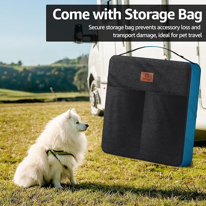 PJYuCien Dog Playpen Outdoor Plus Storage Bag, 24" H 8 Panels Puppy Pen with Square Bottom & Top Cover, Heavy Duty Dog Fence for Camping