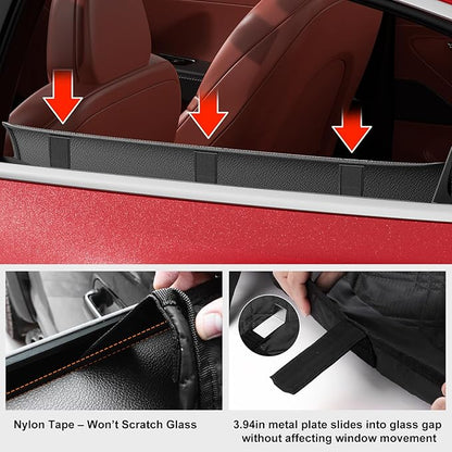 Surfcabin Dog Car Door Protector – 20% Larger Design for Sedans, Family Cars and Small SUVS, 2 Packs Thickened PU Material Waterproof Door Panel Covers, Protects Doors from Dog Scratching