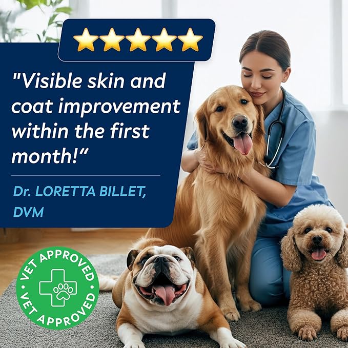 StrellaLab Fish Oil Omega 3 Treats for Dogs (180 Treats) - Allergy & Itch Relief - Skin & Coat Supplement - Joint Health - Wild Alaskan Salmon Oil - Shedding, Itchy Skin Relief - Omega 3 6 9 - EPA&DHA