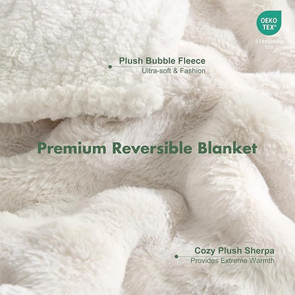 Soft Cozy Waterproof Twin Blanket for Bed Intimacy - Room Decor Large Dog Blankets for Bed Protector, Washable Pet Blankets for Indoors & Outdoors, Cream, 60"x80"