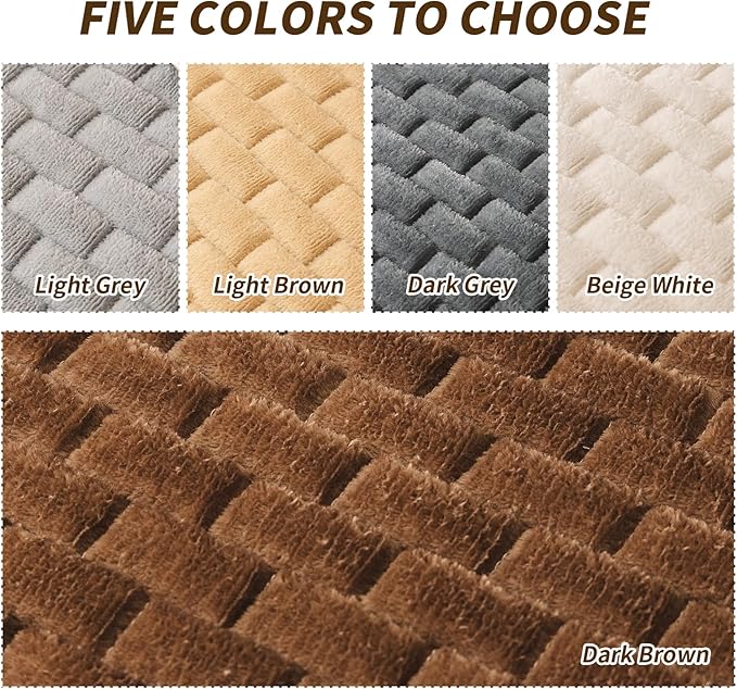 Couch Covers for Dogs Washable, Velvet Dog Couch Cover Protector, Fuzzy Plush Pet Sofa Cover for 3 Cushion Couch, Sofa Covers for Pets(1PC,Dark Brown,27.6"x82.7",3 Seater Sofa Pad Cover)
