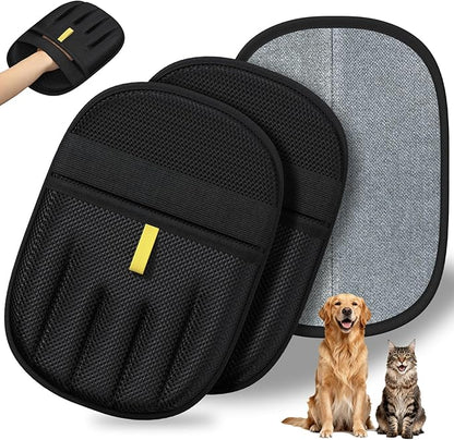 Pet Hair Removal, 2025 Newly Upgraded Five-Finger Electrostatic Pet Hair Removal Glove, Reusable Cat & Dog Hair Remover Tool for Clothing, Couch, Furniture, Carpet, Car Seat, Cat Grooming Glove -2 PCS