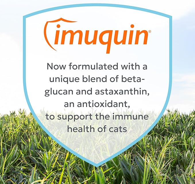 Nutramax Imuquin Immune Health Supplement for Cats, with Astaxanthin and Beta Glucans, 30 Sprinkle Capsules