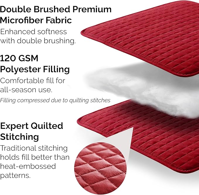 Southshore Fine Living, Inc. Full/Queen Quilt Bedding Set, Microfiber Quilts Queen Size, Coverlet, Stain & Pet Hair Resistant Bedding, Full Size Bedspread with 2 Pillow Shams, Chili Pepper Red