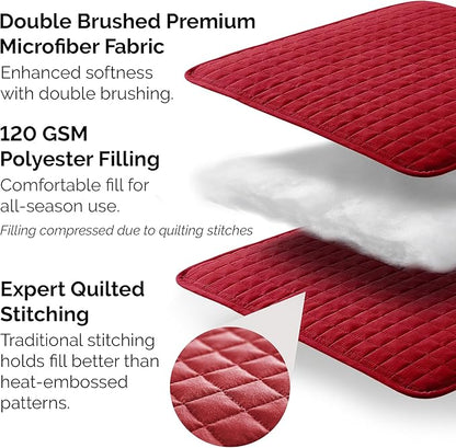 Southshore Fine Living, Inc. Red Quilt King Size Set with 2 Pillow Shams, Soft Microfiber Bedspread, Stain & Pet Hair Resistant Bedding, Cal/King Quilt Set with 2 Pillow Shams, Chili Pepper Red