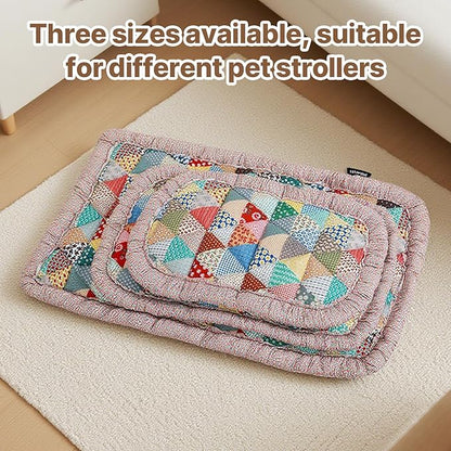 Beberoad Large Pet Stroller Single-Sided Pad - Warm and Non-Slip Mat, R8 Special Pet Stroller Seat Cushion, Comfortable and Soft