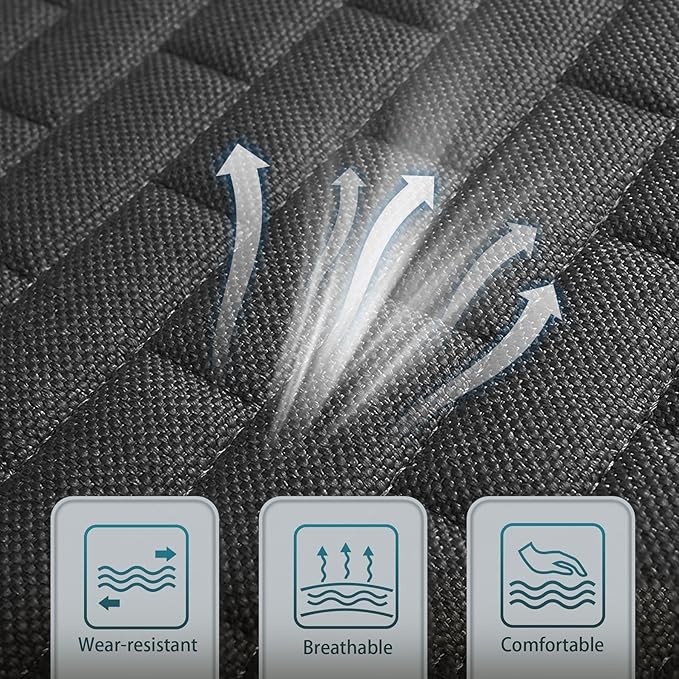 Car Seat Covers Front Seats,2 Pack Seat Covers for Cars Truck SUV,Front Seat Covers with Storage Pocket,Bottom Auto Seat Cushion Pad Mat for Most Vehicles-Black,Front 2 Pcs