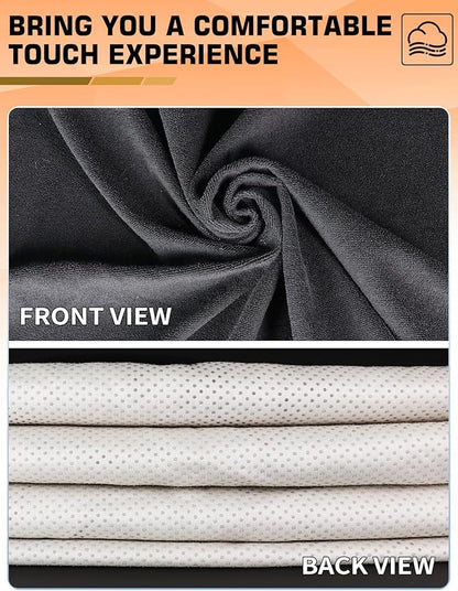 550g Heavy Duty Towel Car Seat Cover, Waterproof Sweat Protector for Post-Gym & Beach, Non-Slip Microfiber Bucket Seat Mat for Sedans SUV Minivans, Machine Washable (Black, 1-Pack)