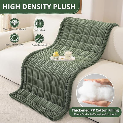 OstepDecor Washable Couch Cover for Dogs, Thick Pet Friendly Sofa Covers, Soft Couch Protector, Paw Cart Sofa Slipcovers, Cushion Protector for Leather, Sectional, Loveseat (27.6" x 47.2", Green)